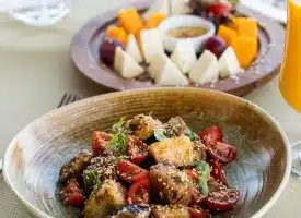 Delicious Food on Ceramic Bowl