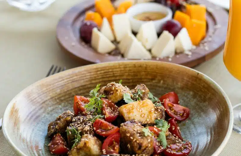 Delicious Food on Ceramic Bowl