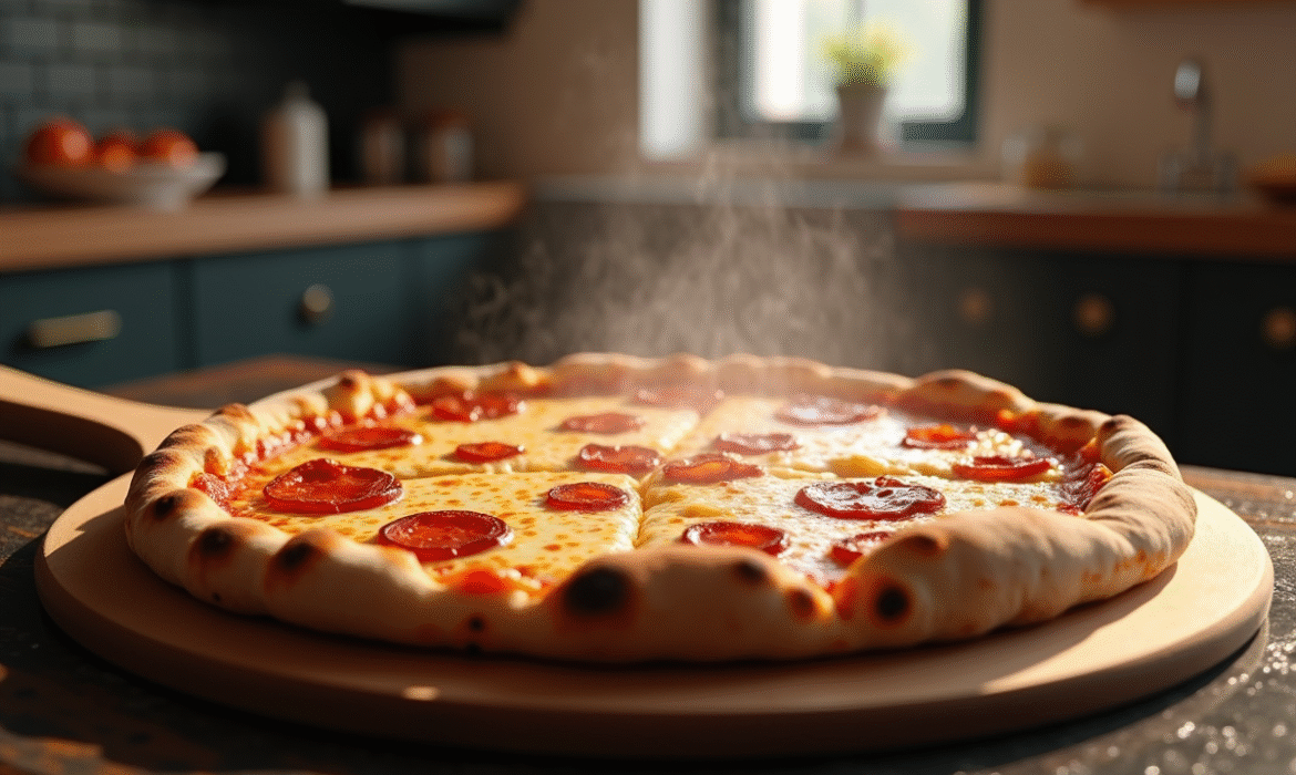 Placez une pizza sur une pierre à pizza : astuces faciles et efficaces