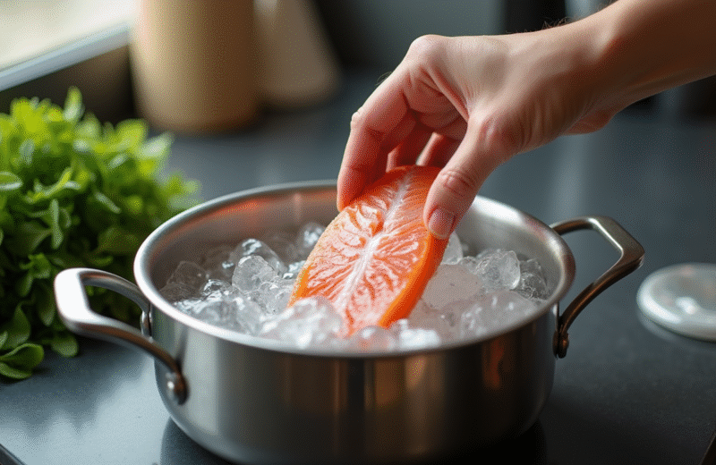 Filets de cod frais dans une casserole en cuisine